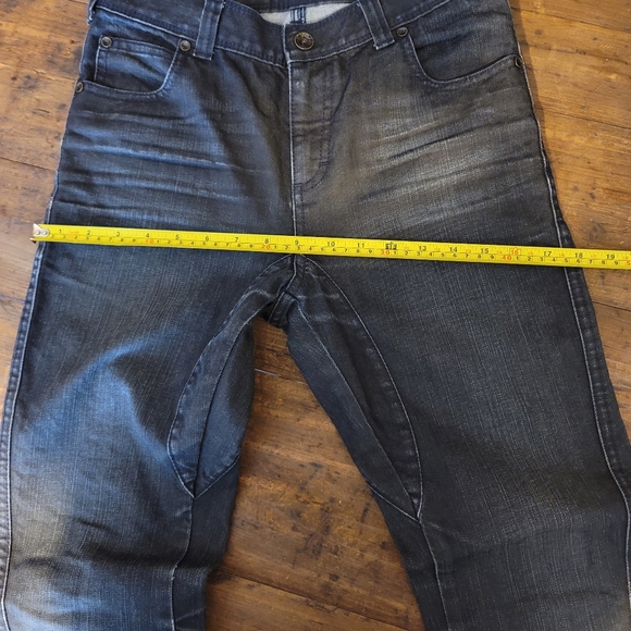 Tap A L'oeil black distressed wash biker Jean - Picture 6 of 15